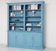 Biblioteca mare cu ornamente, 4 usi si spatiu deschis, BAS + SUP - Culoare_P053 - VOPSIT de la Rustic Butique OUTPS731BAS+SUP - Culoare_P053 - VOPSIT