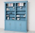 Biblioteca mare cu ornamente, 4 usi si spatiu deschis, BAS + SUP - Culoare_P053 - VOPSIT de la Rustic Butique OUTPS731BAS+SUP - Culoare_P053 - VOPSIT