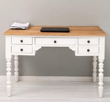 Birou blat stejar - Culoare Top_P093 - Culoare Corp_P039 - DUBLU COLOR de la Rustic Butique OUTPS81 - Culoare Top_P093 - Culoare Corp_P039 - DUBLU COLOR