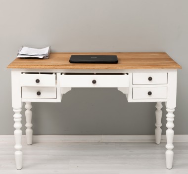 Birou blat stejar - Culoare Top_P093 - Culoare Corp_P039 - DUBLU COLOR de la Rustic Butique OUTPS81 - Culoare Top_P093 - Culoare Corp_P039 - DUBLU COLOR