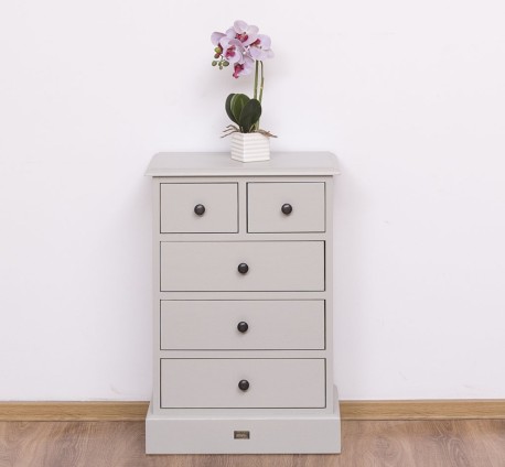 Noptiera cu 5 sertare de la Rustic Butique PS122 - Culoare_P013 - VOPSIT