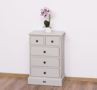 Noptiera cu 5 sertare de la Rustic Butique PS122 - Culoare_P013 - VOPSIT