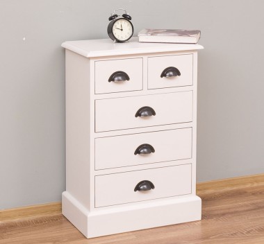 Noptiera cu 5 sertare de la Rustic Butique PS122 - Culoare_P015 - VOPSIT