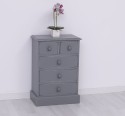 Noptiera cu 5 sertare de la Rustic Butique PS122 - Culoare_P078A - VOPSIT ANTICHIZAT
