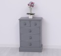 Noptiera cu 5 sertare de la Rustic Butique PS122 - Culoare_P078A - VOPSIT ANTICHIZAT