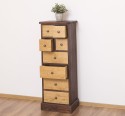 Comoda ingusta cu 8 sertare de la Rustic Butique PS89 - Culoare Corp_P081 - Culoare Sertare_P002 - DUBLU COLOR