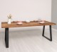 Masa cu picioare metal cu dim. 210x90x5,5 cu picioare metalice - Culoare_P064 - PERIAT ADANC de la Rustic Butique OUT21373 - Culoare_P064 - PERIAT ADANC