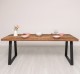 Masa cu picioare metal cu dim. 210x90x5,5 cu picioare metalice - Culoare_P064 - PERIAT ADANC de la Rustic Butique OUT21373 - Culoare_P064 - PERIAT ADANC
