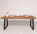 Masa cu picioare metal cu dim. 210x90x5,5 cu picioare metalice - Culoare_P064 - PERIAT ADANC de la Rustic Butique OUT21373 - Culoare_P064 - PERIAT ADANC