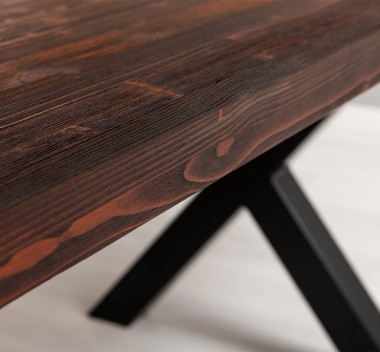 Masa cu picioare metal cu dim. 210x90x5,5 cu picioare metalice - Culoare_P083 - PERIAT ADANC de la Rustic Butique OUT21373 - Culoare_P083 - PERIAT ADANC
