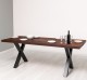 Masa cu picioare metal cu dim. 210x90x5,5 cu picioare metalice - Culoare_P083 - PERIAT ADANC de la Rustic Butique OUT21373 - Culoare_P083 - PERIAT ADANC