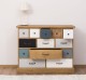 Comoda cu 13 sertare de la Rustic Butique PS103 - Culoare Corp_P002 - Culoare Sertare_Multicolor - MULTICOLOR