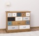 Comoda cu 13 sertare de la Rustic Butique PS103 - Culoare Corp_P002 - Culoare Sertare_Multicolor - MULTICOLOR