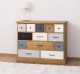 Comoda cu 13 sertare de la Rustic Butique PS103 - Culoare Corp_P002 - Culoare Sertare_Multicolor - MULTICOLOR