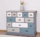 Comoda cu 13 sertare de la Rustic Butique PS103 - Culoare Top_P067 - Culoare Corp_P042A - Culoare Sertare_Multicolor - MULTICOLOR