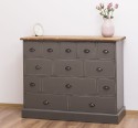 Comoda cu 13 sertare de la Rustic Butique PS103 - Culoare Top_P064 - Culoare Corp_P024++P022A - TRIPLU COLOR