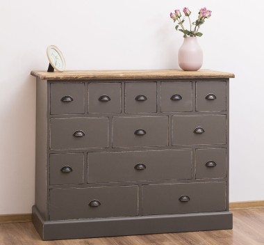 Comoda cu 13 sertare de la Rustic Butique PS103 - Culoare Top_P064 - Culoare Corp_P024++P022A - TRIPLU COLOR
