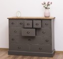 Comoda cu 13 sertare de la Rustic Butique PS103 - Culoare Top_P064 - Culoare Corp_P024++P022A - TRIPLU COLOR
