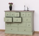 Comoda cu 13 sertare de la Rustic Butique PS103 - Culoare Top_P037 - Culoare Corp_P054 - DUBLU COLOR