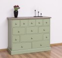 Comoda cu 13 sertare de la Rustic Butique PS103 - Culoare Top_P037 - Culoare Corp_P054 - DUBLU COLOR