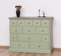 Comoda cu 13 sertare de la Rustic Butique PS103 - Culoare Top_P037 - Culoare Corp_P054 - DUBLU COLOR