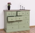 Comoda cu 13 sertare de la Rustic Butique PS103 - Culoare Top_P037 - Culoare Corp_P054 - DUBLU COLOR