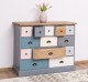 Comoda cu 13 sertare de la Rustic Butique PS103 - Culoare Top_P001 - Culoare Corp_P042 - Culoare Sertare_Multicolor - MULTICOLOR