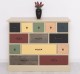 Comoda cu 13 sertare de la Rustic Butique PS103 - Culoare Corp_P046 - Culoare Sertare_Multicolor - MULTICOLOR