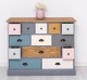 Comoda cu 13 sertare de la Rustic Butique PS103 - Culoare Top_P001 - Culoare Corp_P042 - Culoare Sertare_Multicolor - MULTICOLOR