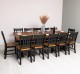 Masa dining cu picioare X,blat stejar cu dim. 240x120x78 cu 12 scaune - Culoare Top_P064 - Culoare Corp_P003 - DUBLU COLOR de la Rustic Butique OUT20198+12XPS661 - Culoare Top_P064 - Culoare Corp_P003 - DUBLU COLOR