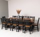 Masa dining cu picioare X,blat stejar cu dim. 240x120x78 cu 12 scaune - Culoare Top_P064 - Culoare Corp_P003 - DUBLU COLOR de la Rustic Butique OUT20198+12XPS661 - Culoare Top_P064 - Culoare Corp_P003 - DUBLU COLOR
