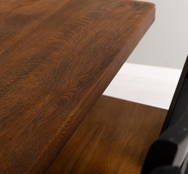 Masa dining cu picioare X,blat stejar cu dim. 240x120x78 cu 12 scaune - Culoare Top_P064 - Culoare Corp_P003 - DUBLU COLOR de la Rustic Butique OUT20198+12XPS661 - Culoare Top_P064 - Culoare Corp_P003 - DUBLU COLOR