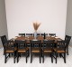 Masa dining cu picioare X,blat stejar cu dim. 240x120x78 cu 12 scaune - Culoare Top_P064 - Culoare Corp_P003 - DUBLU COLOR de la Rustic Butique OUT20198+12XPS661 - Culoare Top_P064 - Culoare Corp_P003 - DUBLU COLOR