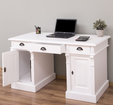 Birou cu 2 usi si 3 sertare, Colectia Directoire de la Rustic Butique PS115 - Culoare_P004 - VOPSIT