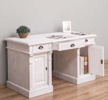 Birou cu 2 usi si 3 sertare, Colectia Directoire de la Rustic Butique PS115 - Culoare_P080 - PERIAT ADANC