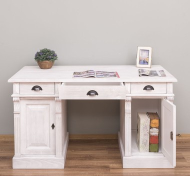 Birou cu 2 usi si 3 sertare, Colectia Directoire de la Rustic Butique PS115 - Culoare_P080 - PERIAT ADANC