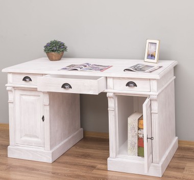 Birou cu 2 usi si 3 sertare, Colectia Directoire de la Rustic Butique PS115 - Culoare_P080 - PERIAT ADANC