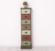 Comoda ingusta cu 7 sertare de la Rustic Butique PS276 - Culoare Corp_P066 - Culoare Sertare_Multicolor - MULTICOLOR