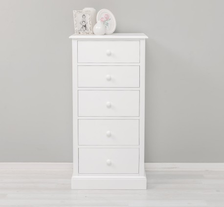 ComodÄƒ Ã®naltÄƒ cu 5 sertare - Culoare_P004 - VOPSIT de la Rustic Butique OUTMPS7095 - Culoare_P004 - VOPSIT