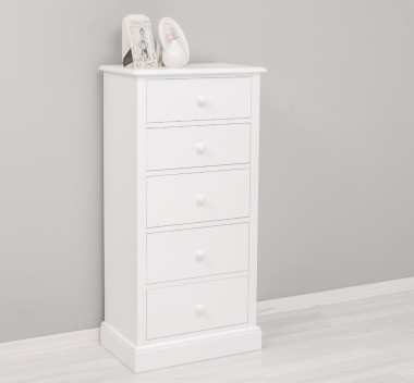 ComodÄƒ Ã®naltÄƒ cu 5 sertare - Culoare_P004 - VOPSIT de la Rustic Butique OUTMPS7095 - Culoare_P004 - VOPSIT