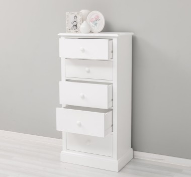 ComodÄƒ Ã®naltÄƒ cu 5 sertare - Culoare_P004 - VOPSIT de la Rustic Butique OUTMPS7095 - Culoare_P004 - VOPSIT