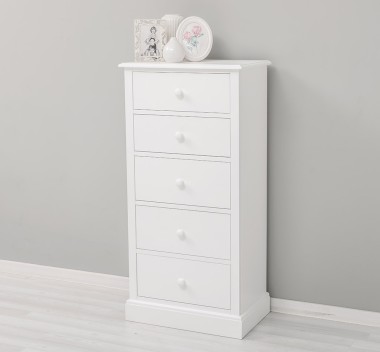 ComodÄƒ Ã®naltÄƒ cu 5 sertare - Culoare_P004 - VOPSIT de la Rustic Butique OUTMPS7095 - Culoare_P004 - VOPSIT