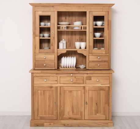 Bufet de bucatarie 3 usi, 3 sertare BAS + 2 usi, 4 sertare SUP, din stejar - Culoare_P061 - LACUIT de la Rustic Butique OUTOPS232BAS+SUP - Culoare_P061 - LACUIT