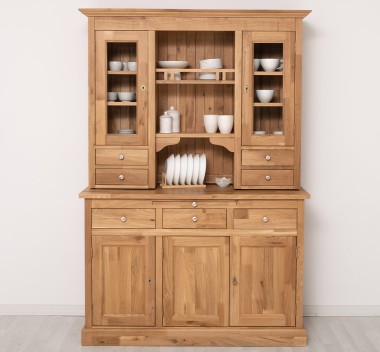 Bufet de bucatarie 3 usi, 3 sertare BAS + 2 usi, 4 sertare SUP, din stejar - Culoare_P061 - LACUIT de la Rustic Butique OUTOPS232BAS+SUP - Culoare_P061 - LACUIT