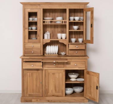 Bufet de bucatarie 3 usi, 3 sertare BAS + 2 usi, 4 sertare SUP, din stejar - Culoare_P061 - LACUIT de la Rustic Butique OUTOPS232BAS+SUP - Culoare_P061 - LACUIT