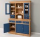 Bufet de bucatarie 3 usi, 3 sertare BAS + 2 usi, 4 sertare SUP, din stejar - Culoare Corp_P061 - Culoare Usi si Sertare_P113 - D de la Rustic Butique OUTOPS232BAS+SUP - Culoare Corp_P061 - Culoare Usi si Sertare_P113 - DUBLU COLOR