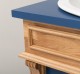 Dulap baie stejar cu 2 lavoare - lavoare incluse in pret - din stejar - Culoare Corp_P061 - Culoare Usi si Sertare_P113 - DUBLU  de la Rustic Butique OUTOPS4001 - Culoare Corp_P061 - Culoare Usi si Sertare_P113 - DUBLU COLOR