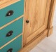 Dulap baie ornamental cu 3 sertare si 1 usa, din stejar, lavoar inclus in pret - Culoare Corp_P061 - Culoare Sertare_P117 - DUBL de la Rustic Butique OUTOPS543 - Culoare Corp_P061 - Culoare Sertare_P117 - DUBLU COLOR