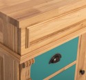 Dulap baie ornamental cu 3 sertare si 1 usa, din stejar, lavoar inclus in pret - Culoare Corp_P061 - Culoare Sertare_P117 - DUBL de la Rustic Butique OUTOPS543 - Culoare Corp_P061 - Culoare Sertare_P117 - DUBLU COLOR