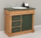 Dulap baie ornamental cu 3 sertare si 1 usa, din stejar, lavoar inclus in pret - Culoare Top_P115 - Culoare Corp_P061 - Culoare  de la Rustic Butique OUTOPS543 - Culoare Top_P115 - Culoare Corp_P061 - Culoare Usi si Sertare_P115 - DUBLU COLOR